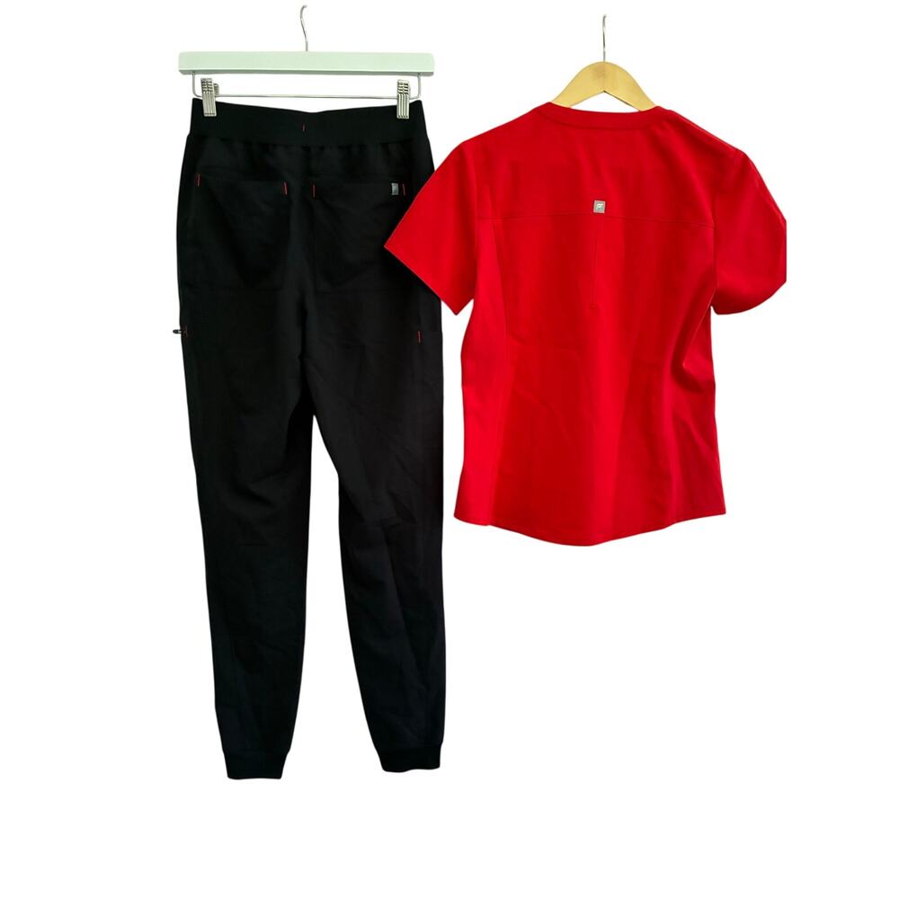 NWT Fabletics Womens XS Tall High Rise On Call Jogger & XS Red Method Top READ - Picture 5 of 12